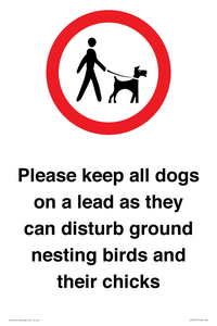 Please keep all dogs on a lead as they can disturb ground nesting birds and their chicks